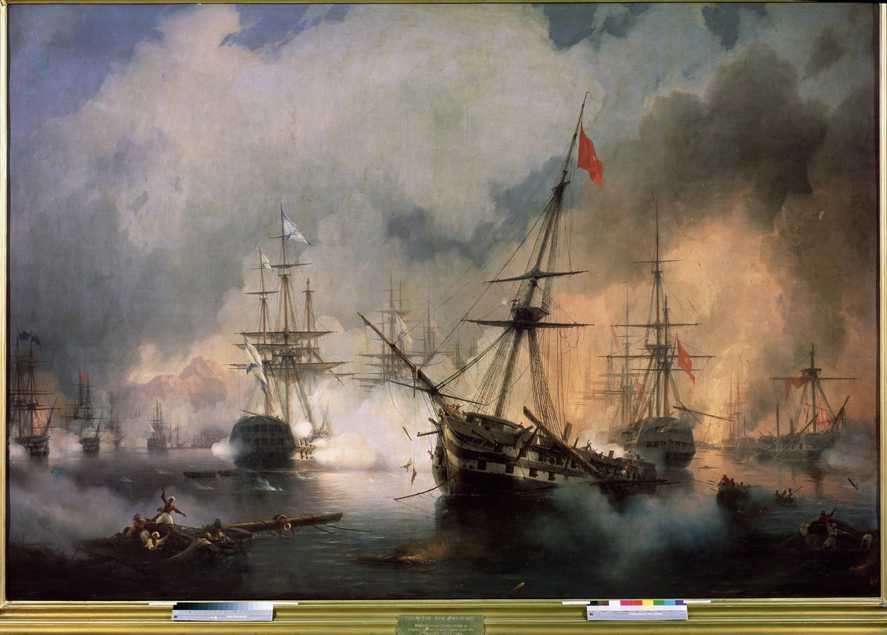 Slaget ved Navarino, 20. oktober 1827 av Ivan Konstantinovich Aivazovsky