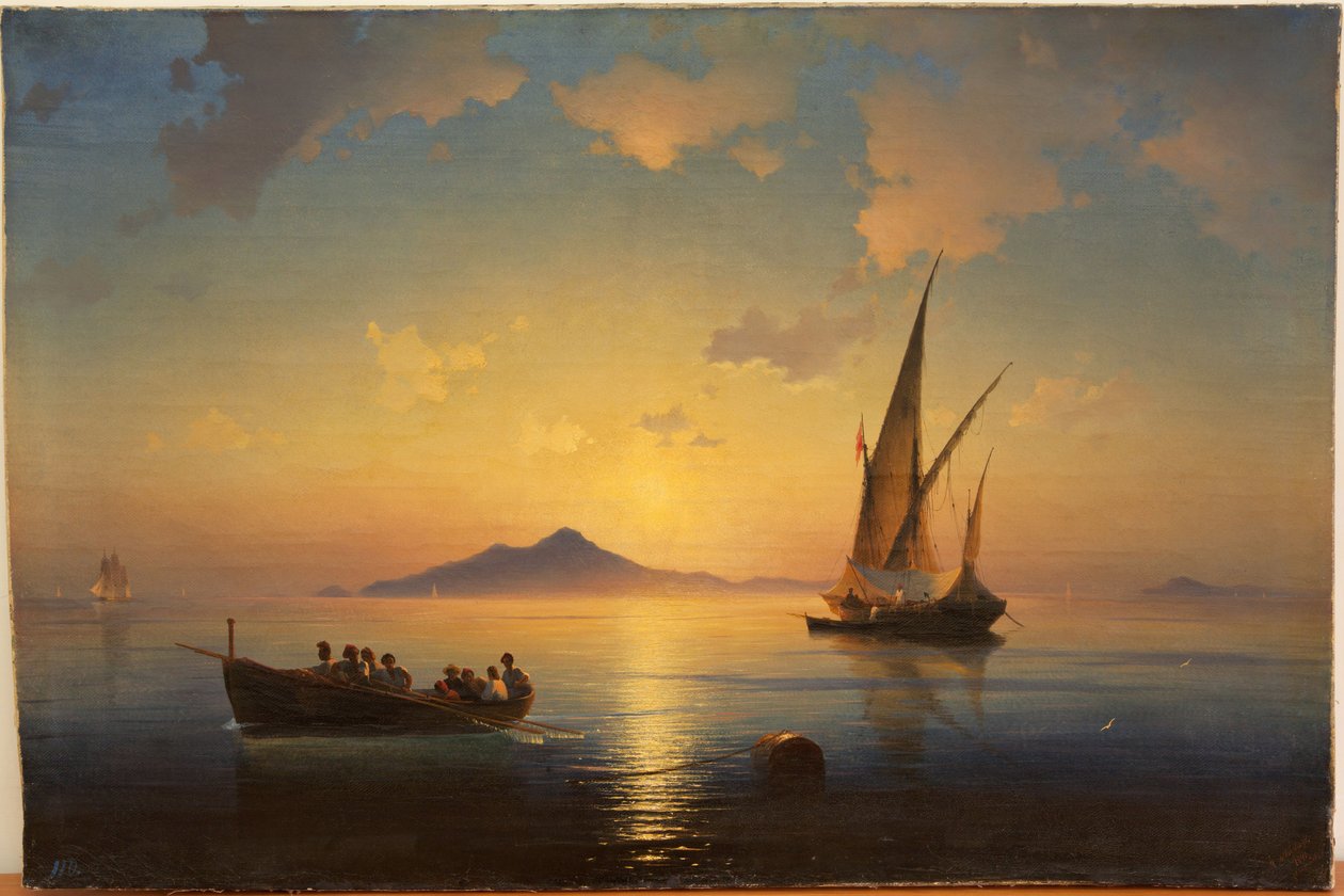 The Bay of Napoli av Aivazovsky, Ivan Konstantinovich (1817-1900) av Ivan Konstantinovich Aivazovsky