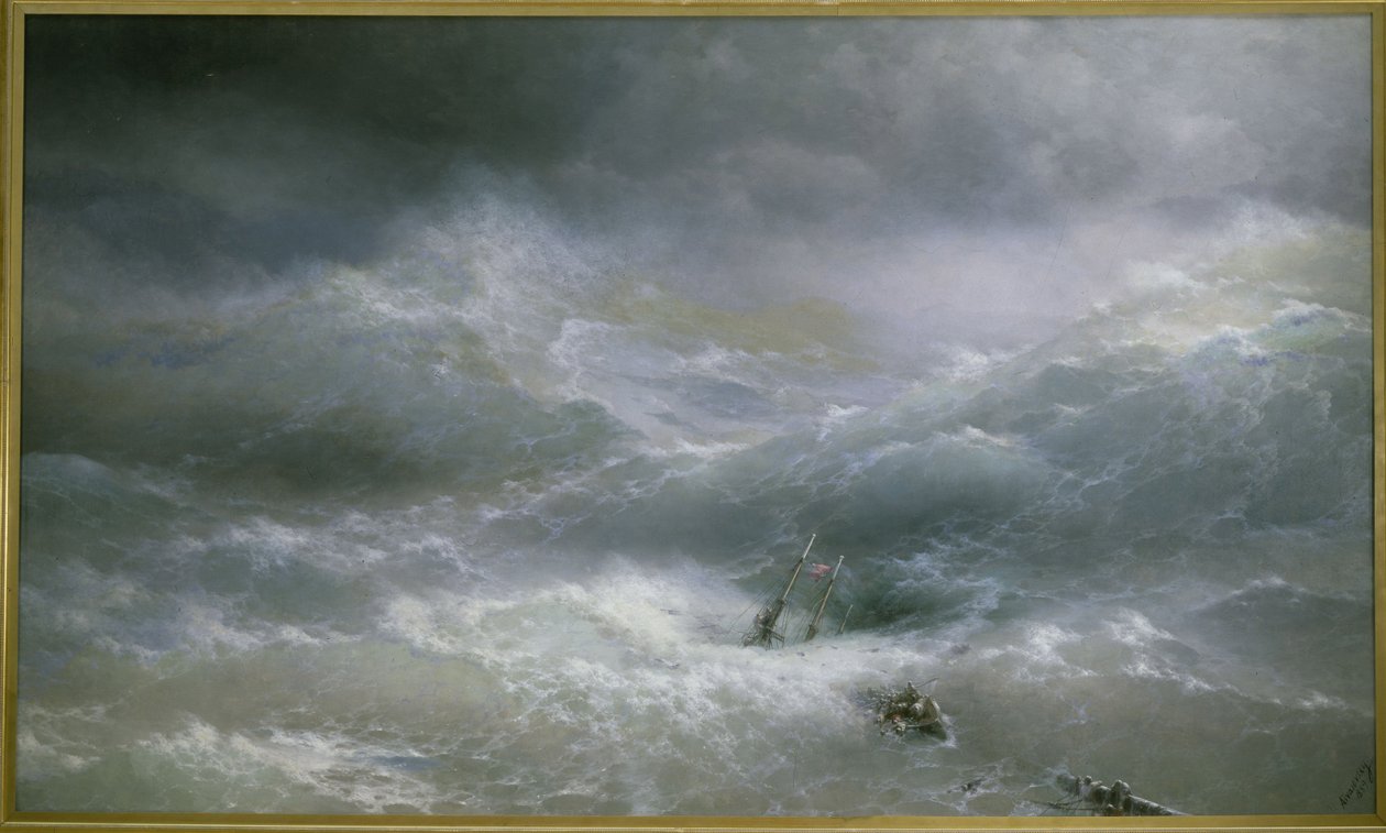 Bølgen av Aivazovsky, Ivan Konstantinovich (1817-1900) av Ivan Konstantinovich Aivazovsky