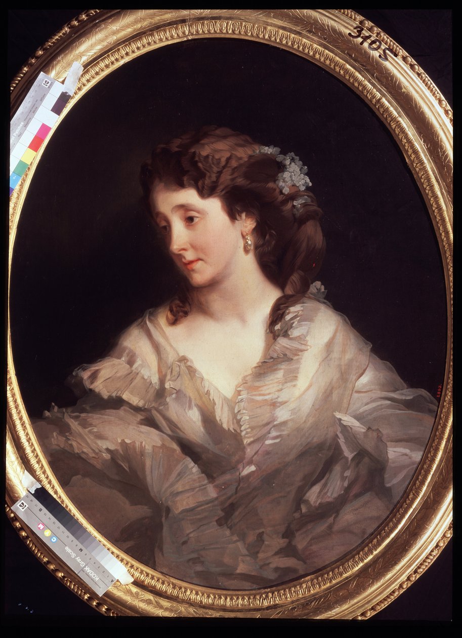Portrett av Alexandra Chelischeva. (Portrett av A. Chelischeva). Maleri av Ivan Kosmich Makarov (1822-1897), olje på lerret, ca 1860. Russisk kunst, 1800-tallsportrett. Statens Tretyakov-galleri, Moskva. av Ivan Kosmich Makarov