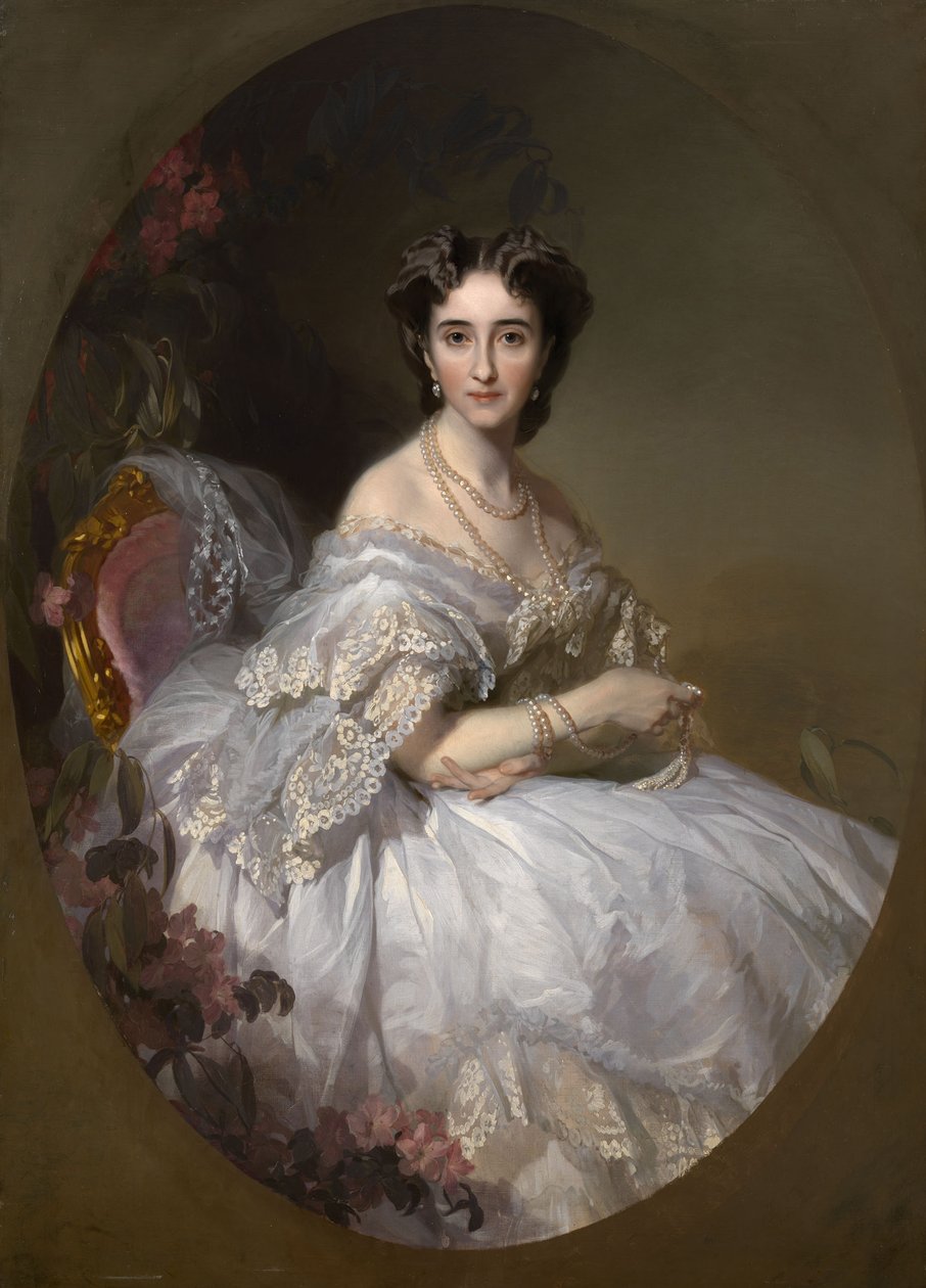 Portrett av Anastasia Ushakova, født Koni 1824-1902 av Ivan Kosmich Makarov