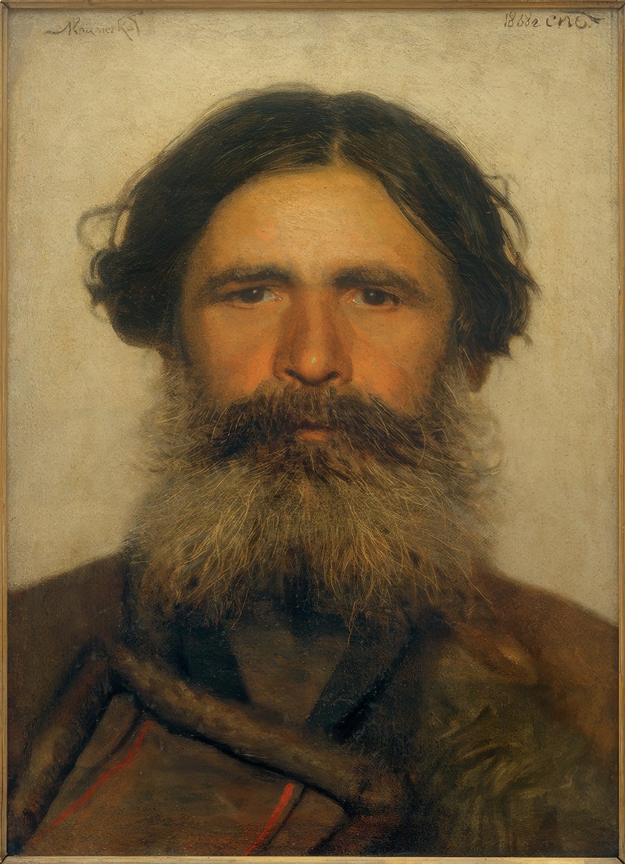 Portrett av en bonde av Ivan Nikolaevich Kramskoy