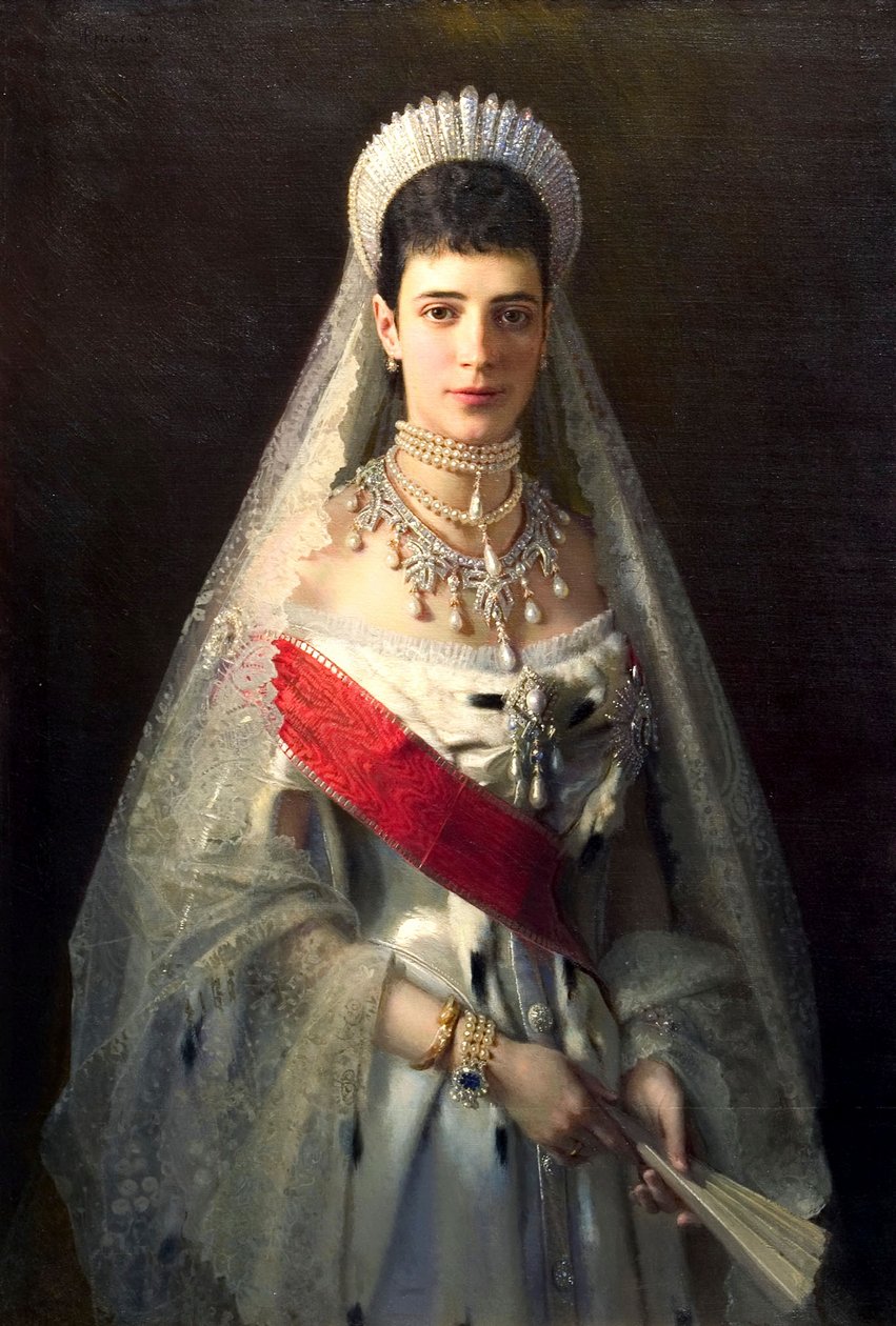Portrett av keiserinne Maria Feodorovna, prinsesse Dagmar av Danmark, 1847-1928 av Ivan Kramskoy