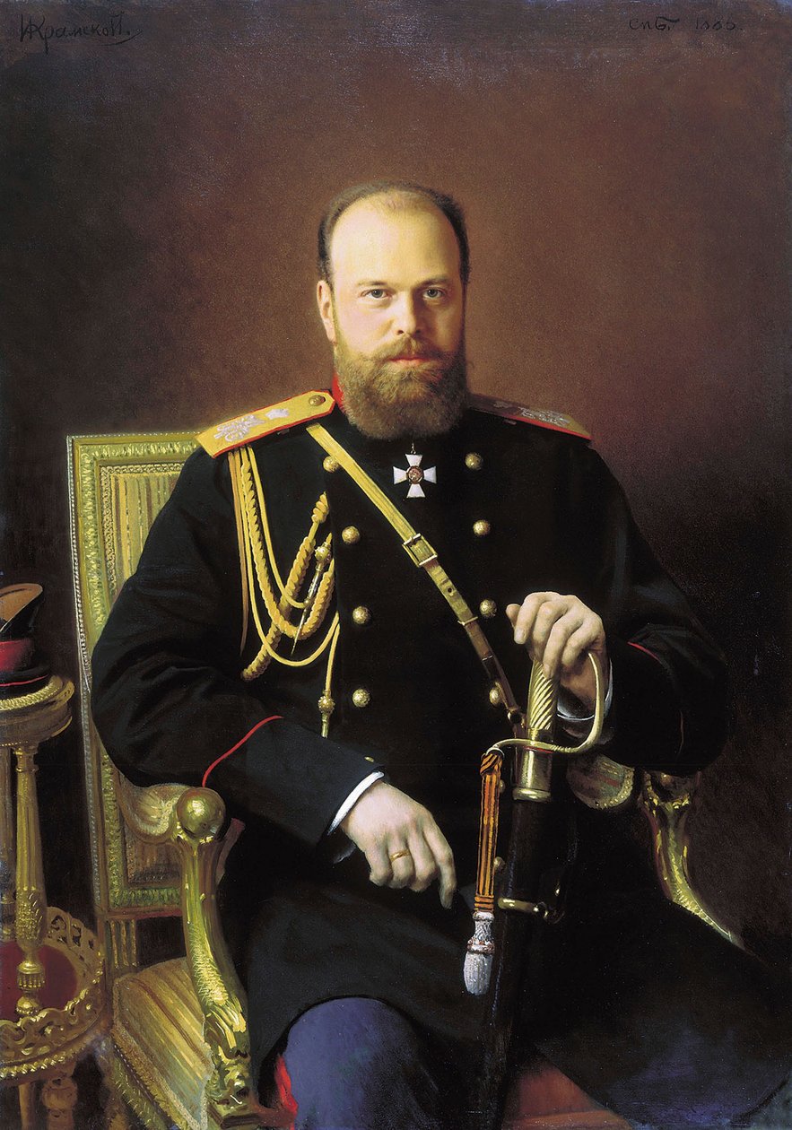 Portrett av keiseren Alexander III, 1886 av Ivan Kramskoy