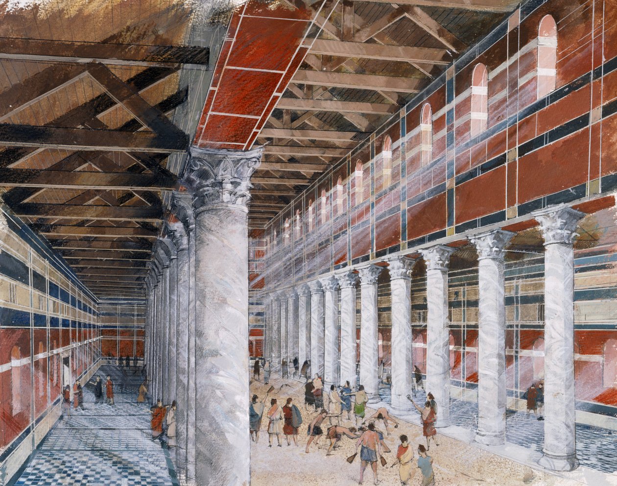 Badebasilikaen, Wroxeter romerske by av Ivan Lapper
