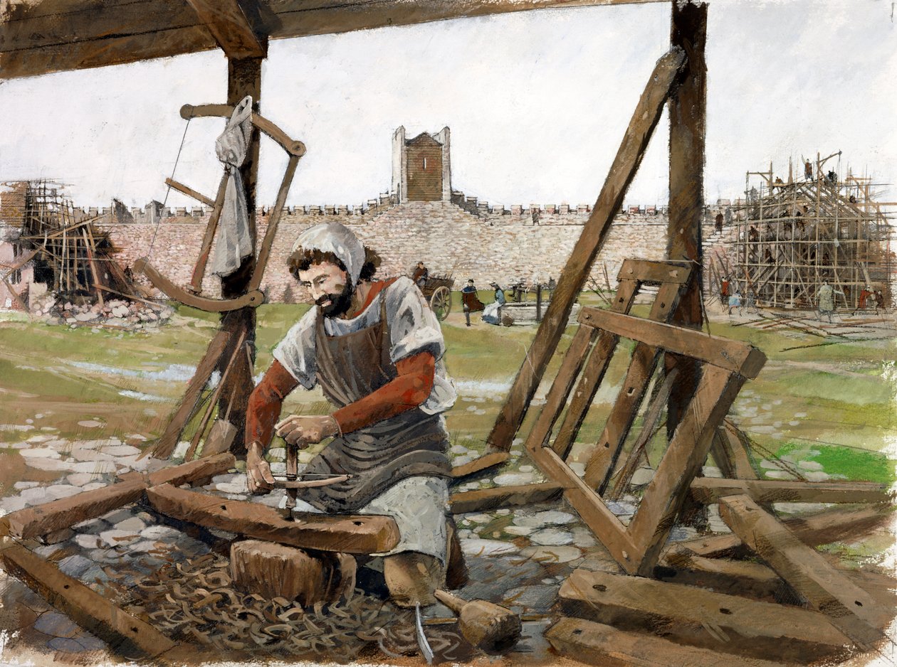 Carpenter, Scarborough Castle, 1100-tallet, c1990-2010 av Ivan Lapper