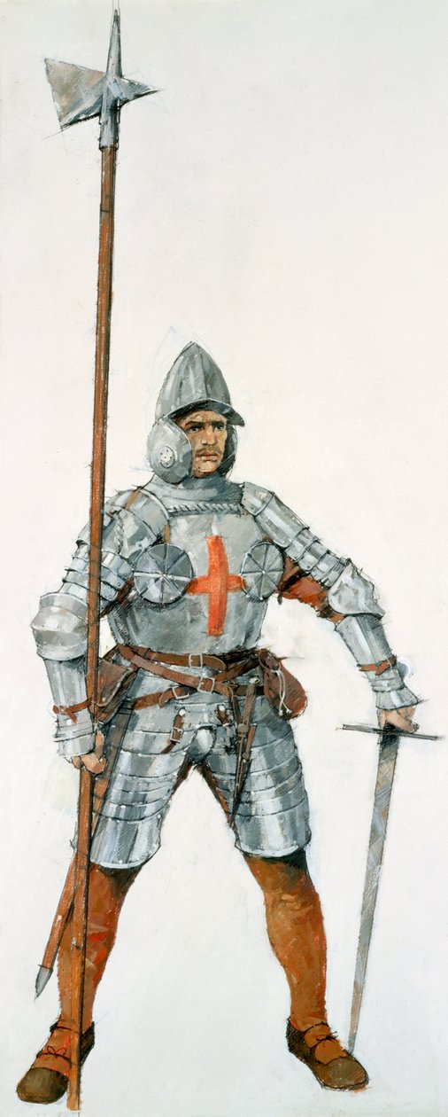 Engelsk soldat, Battle of Flodden Field, 1513, c1990-2010. av Ivan Lapper