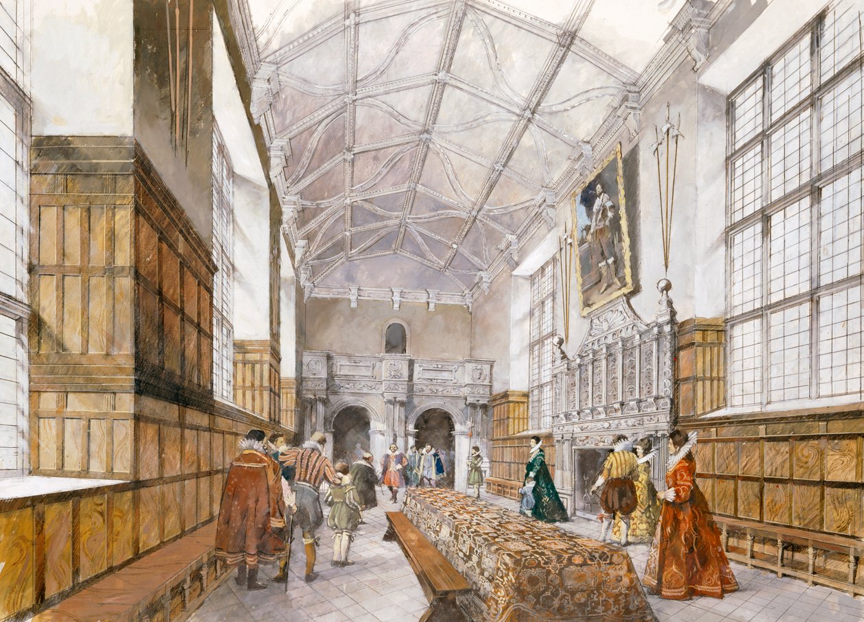 Kirby Hall, tidlig på 1600-tallet, c1990-2010 av Ivan Lapper