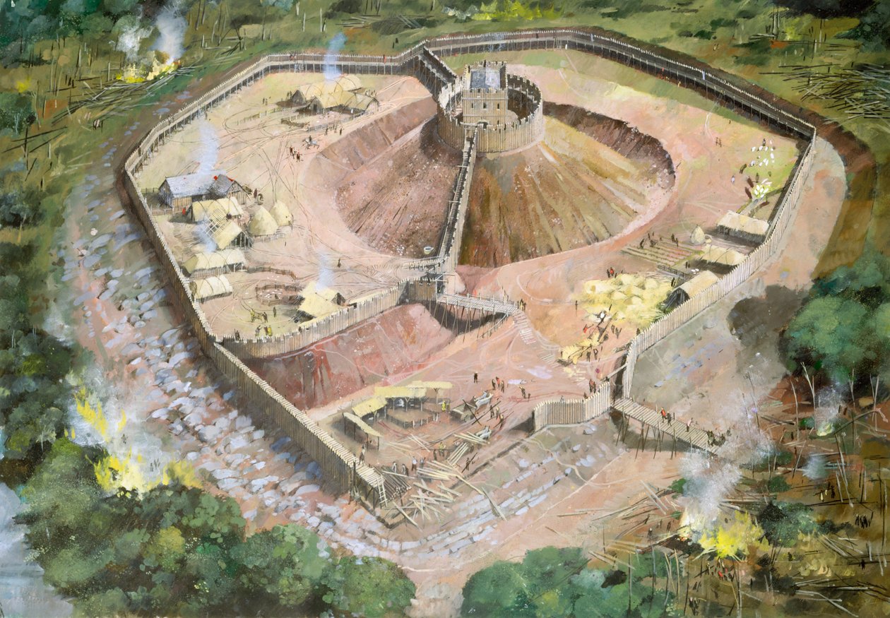 Pickering Castle, 1100-tallet, c1990-2010 av Ivan Lapper