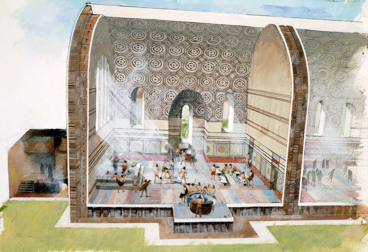 Badehuset i Wroxeter Roman City, 1.-3. århundre, 1990-2010. av Ivan Lapper