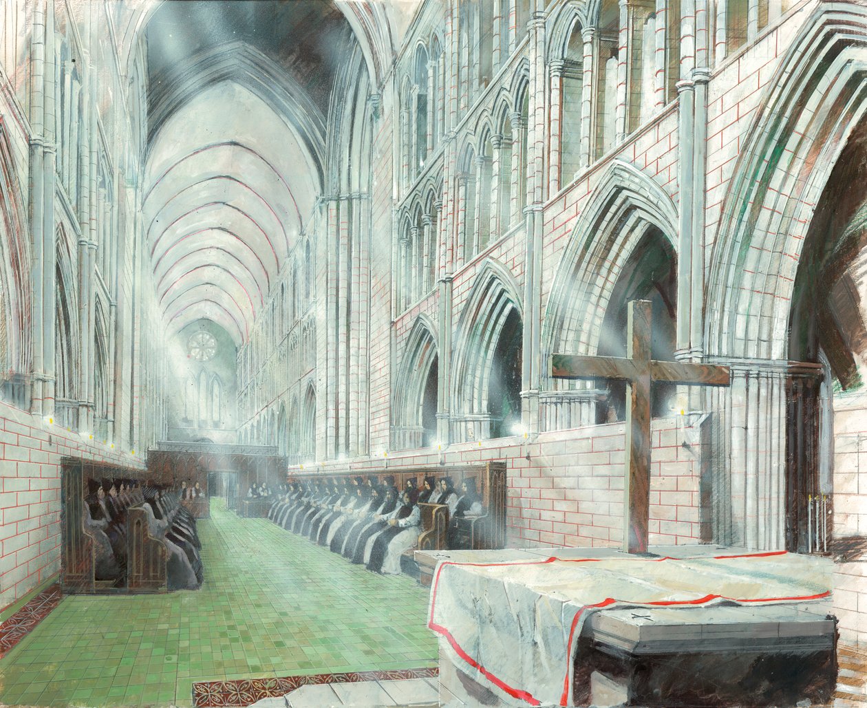 Waverley Abbey, ca. 1200-tallet, ca. 1990-2010 av Ivan Lapper