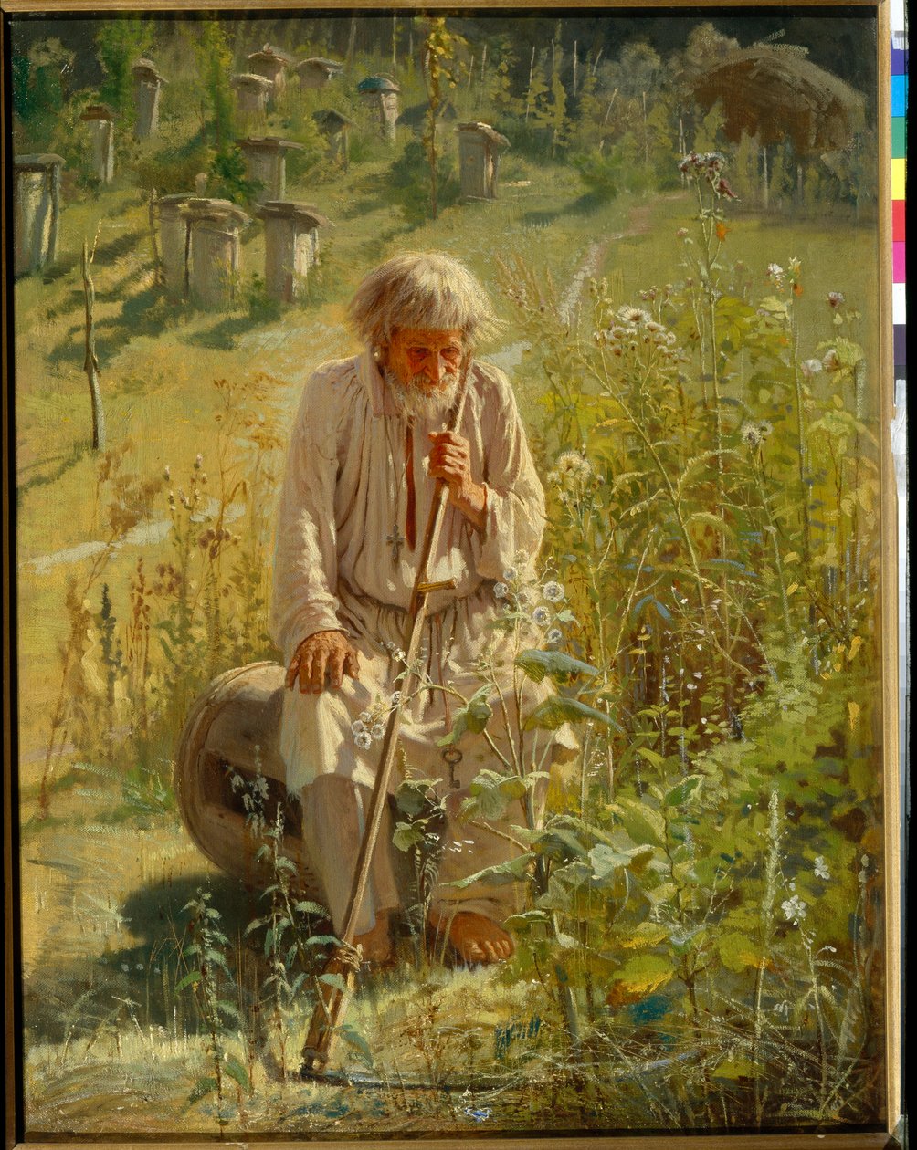 Birøkter - Maleri av Ivan Nikolayevich Kramskoi (1837-1887), olje på lerret av Ivan Nikolaevich Kramskoy