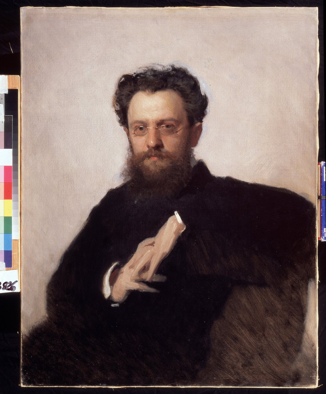 Portrett av kunsthistorikeren, professor Adrian (Adrien) Prakhov (1846-1916) (Portrett av kunsthistorikeren, professor A.Prakhov). Maleri av Ivan Nikolayevich Kramskoi (1837-1887), olje på lerret av Ivan Nikolaevich Kramskoy