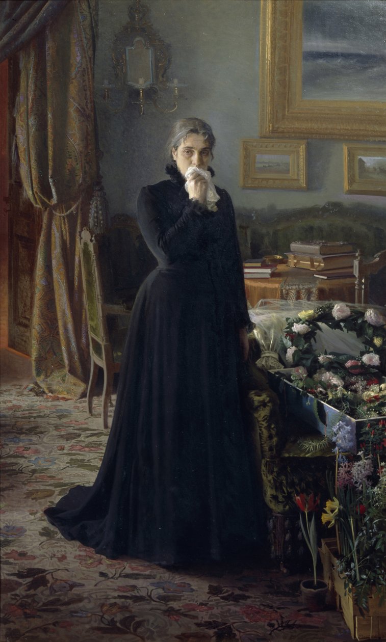 Utrøstelig sorg, 1884 av Ivan Nikolaevich Kramskoy