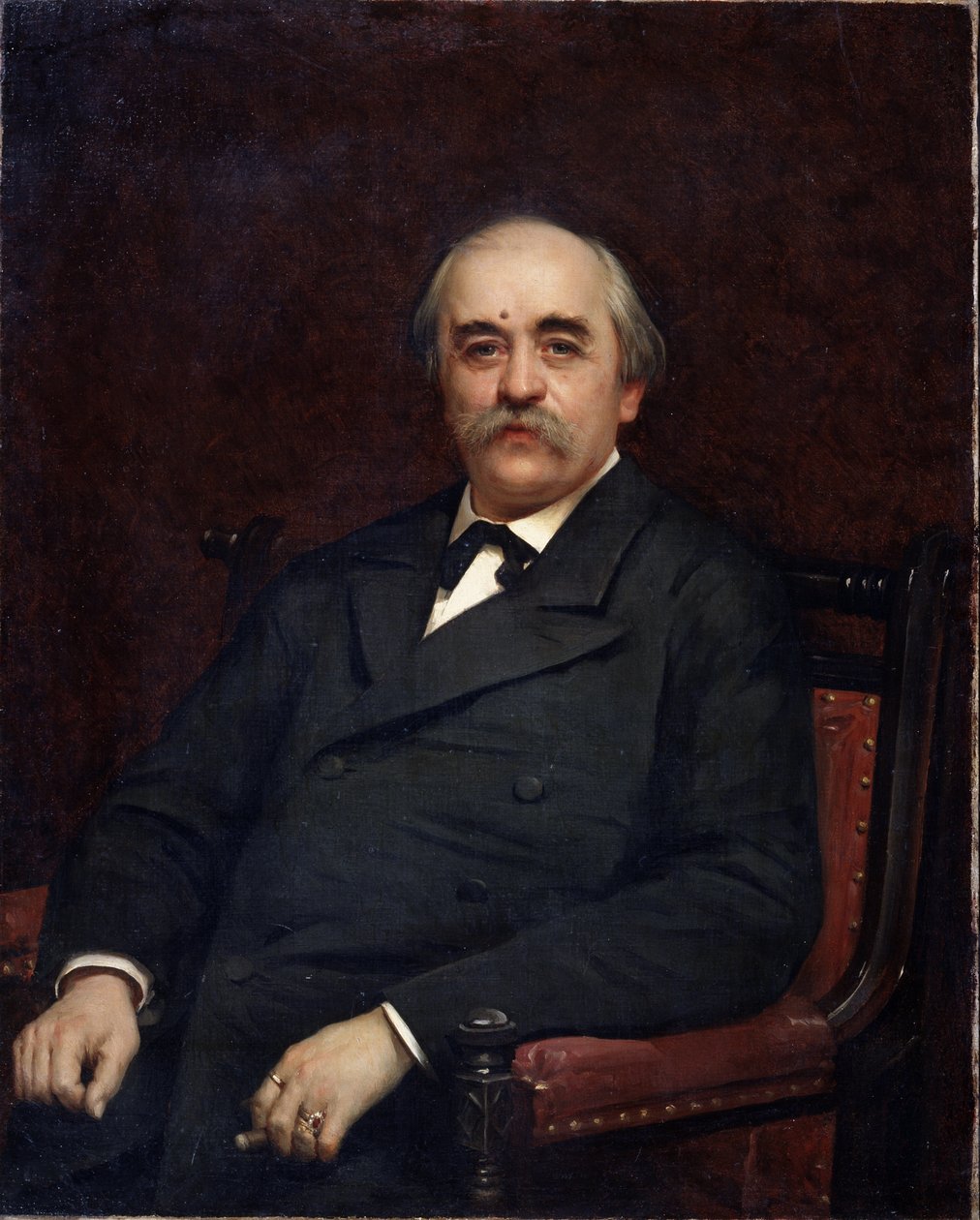 Portrett av forfatteren Grigori Danilevski (1829-1890). (Portrett av forfatteren Grigori Danilevsky). Maleri av Ivan Nikolayevich Kramskoi (1837-1887), olje på lerret av Ivan Nikolaevich Kramskoy