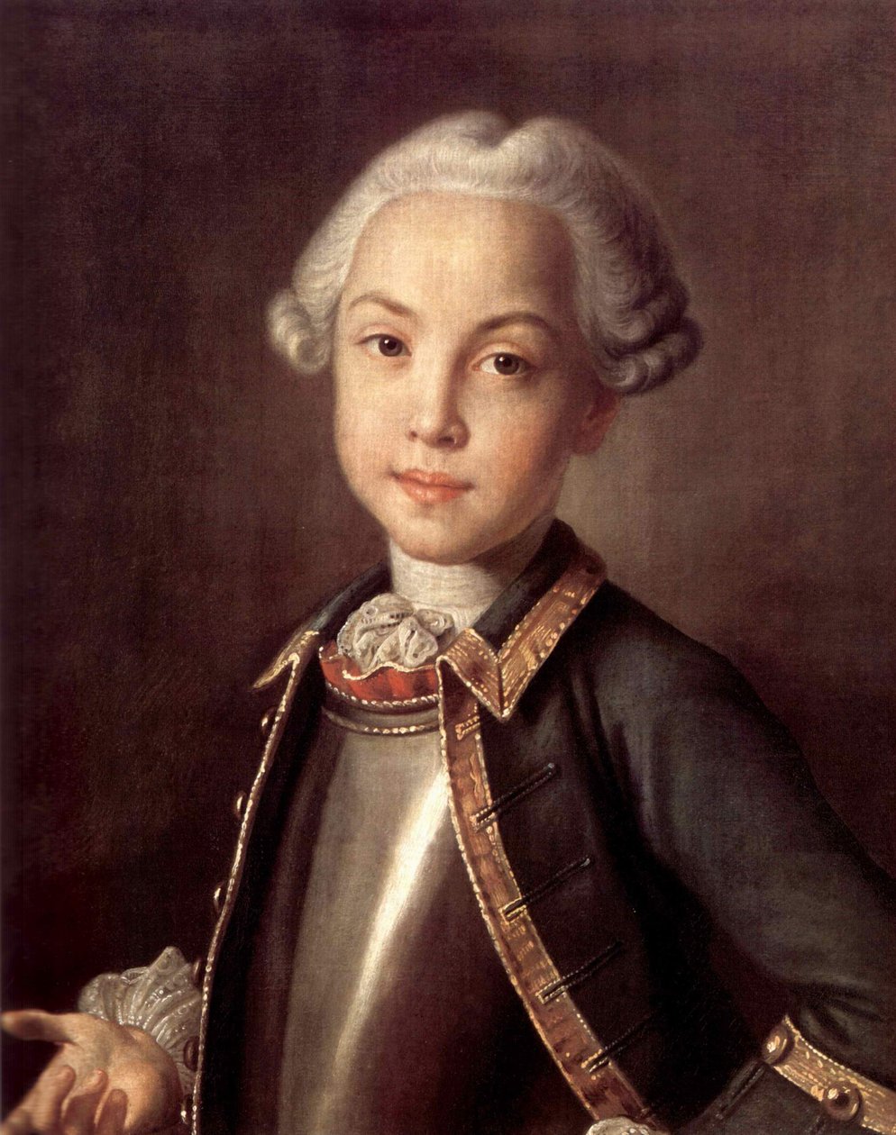 Portrett av grev Nikolai Petrovich Sheremetev som barn, 1750-tallet av Ivan Petrovich Argunov