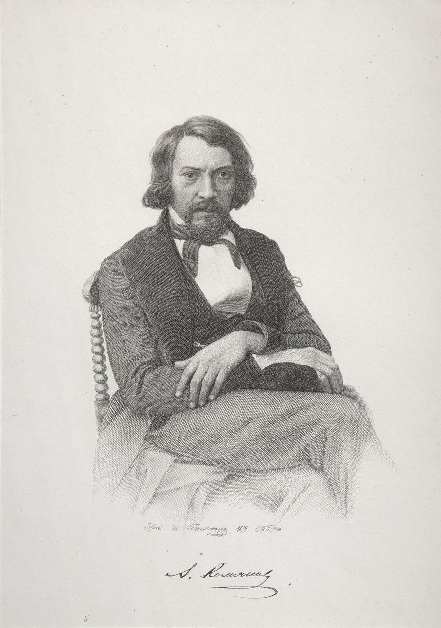 Portrett av Alexei Stepanovich Khomyakov, 1879 av Ivan Petrovich Pozhalostin