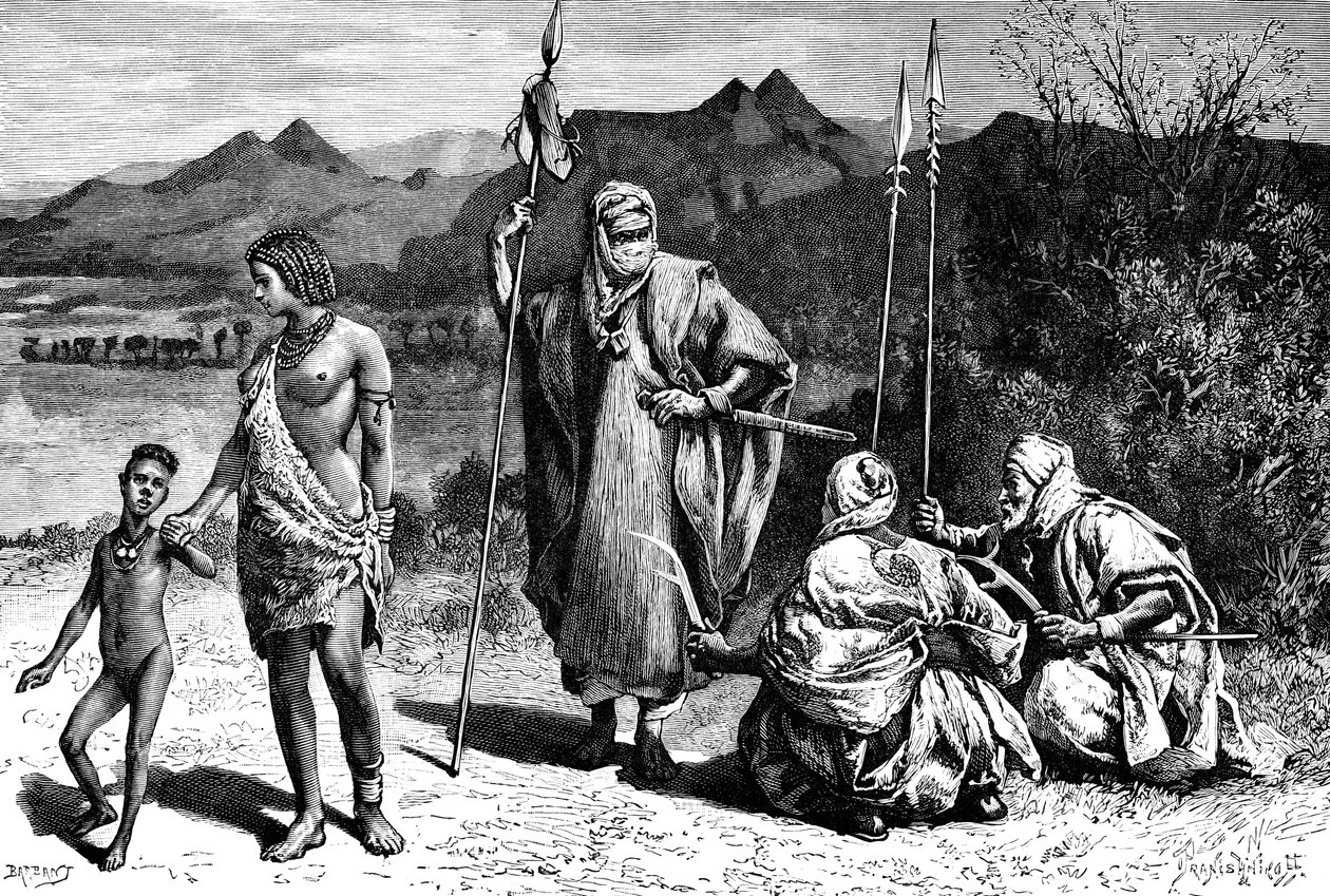 En gruppe av Tibbus, Nord-Afrika, 1895. av Ivan Pranishnikoff