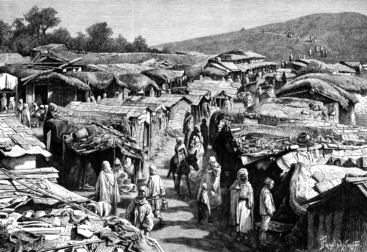 Beni-Ramasses-kvarteret, Constantine, Algerie, 1895. av Ivan Pranishnikoff