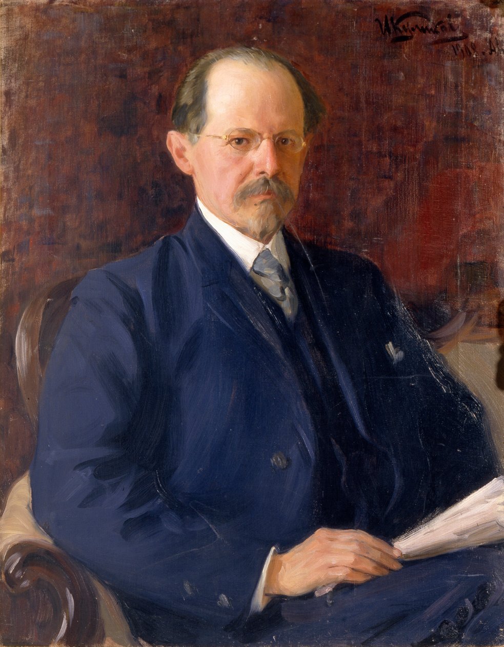 Portrett av Sergey Ivanovich Senkov, 1908 av Ivan Semyonovich Kulikov