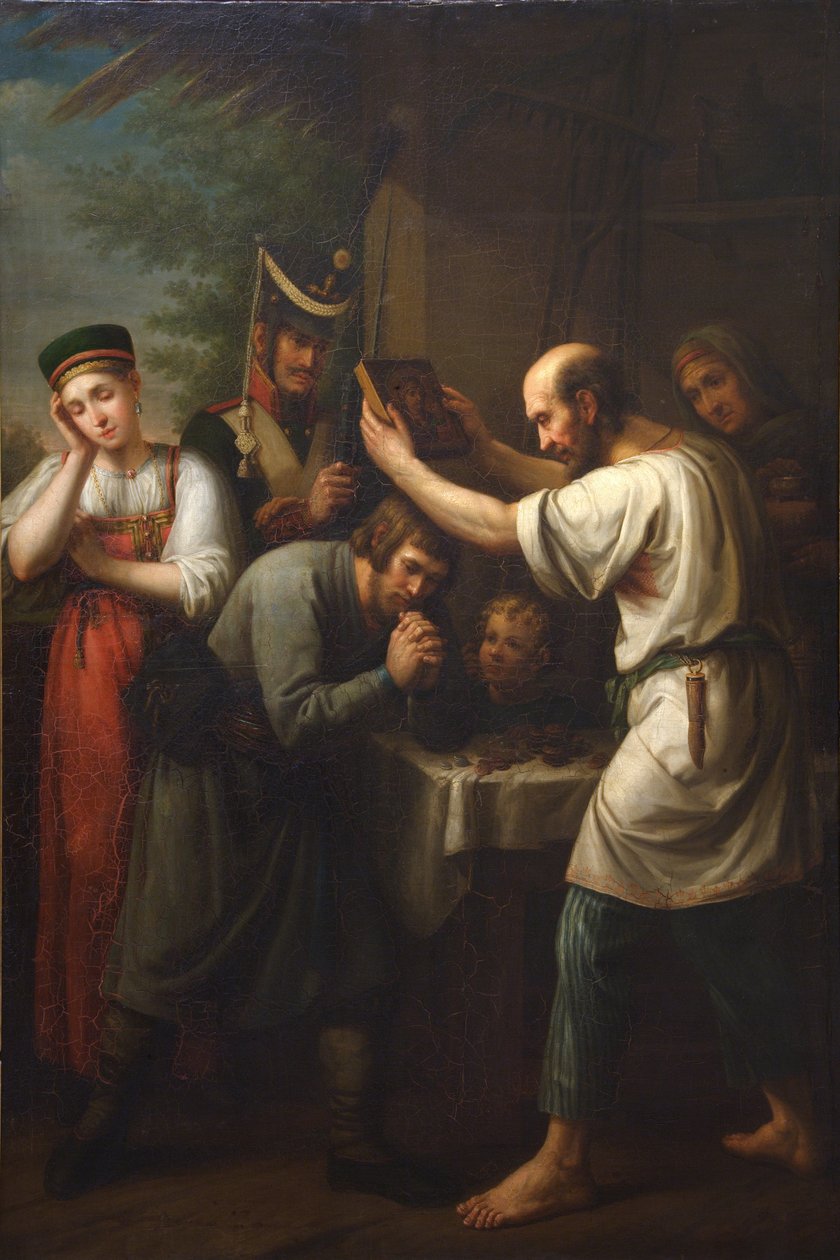 Heimevernets velsignelse i 1812, 1812 av Ivan Vasilyevich Luchaninov