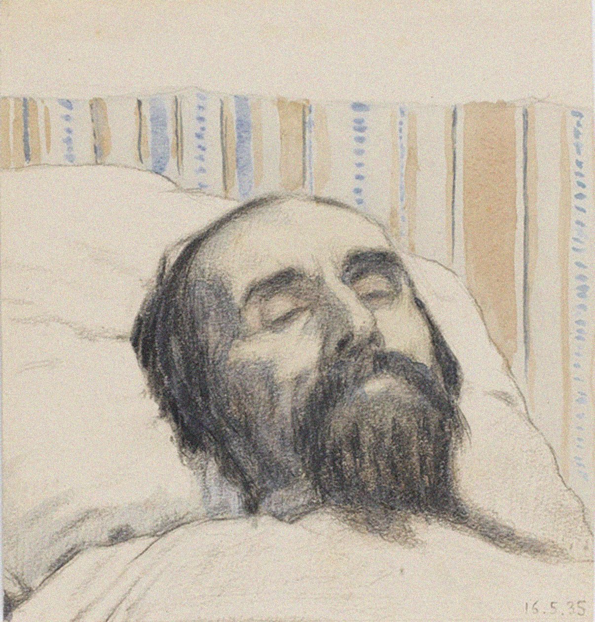 Malevich på sitt dødsleie av Ivan Vassilyevich Klyun