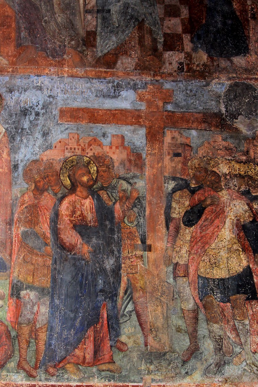 Freske i katedralen til Vår Frue av skiltet, Novgorod, tidlig på 1700-tallet. av Ivan Yakovlevich Bakhmatov