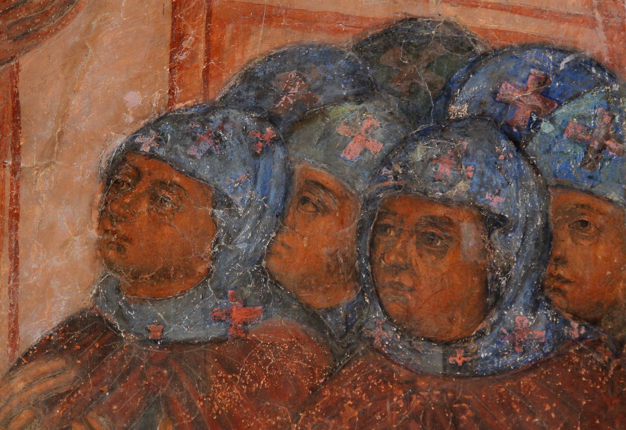 Freske i katedralen til Vår Frue av skiltet, Novgorod, tidlig på 1700-tallet. av Ivan Yakovlevich Bakhmatov