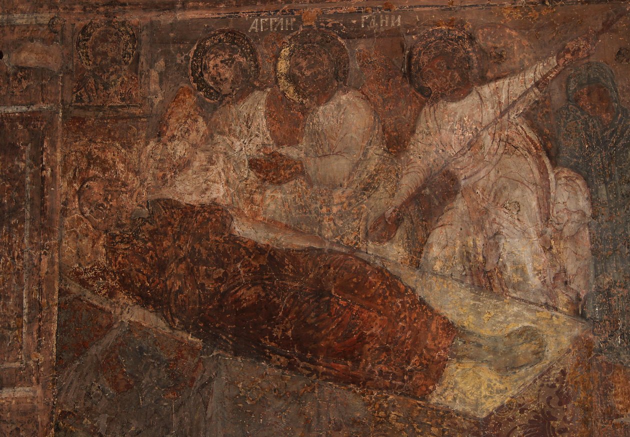 Freske i katedralen til Vår Frue av skiltet, Novgorod, tidlig på 1700-tallet. av Ivan Yakovlevich Bakhmatov