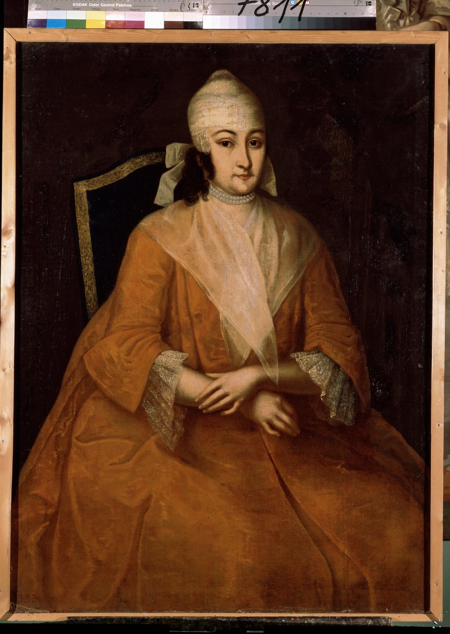 Portrett av Anna Leopoldovna (Elisabeth Catherine Christine de Mecklenburg Schwerin av Ivan Yakovlevich Vishnyakov