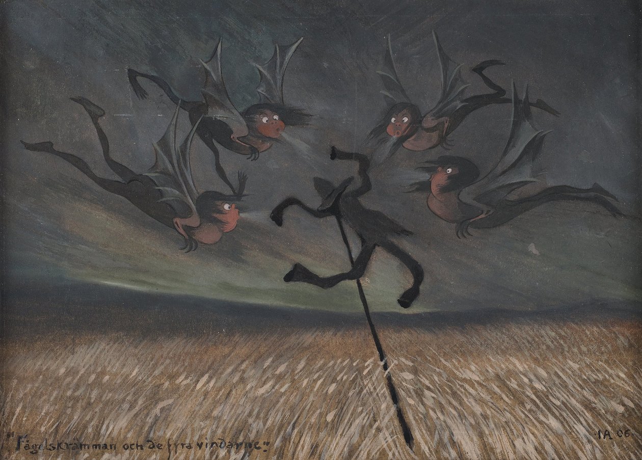 Fugleskremselet og de fire vindene, 1906. av Ivar Arosenius