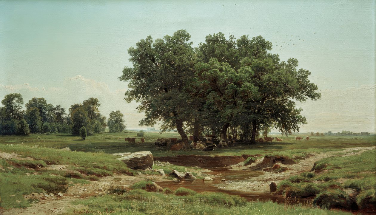 Unge eiker av Ivan Ivanovich Shishkin