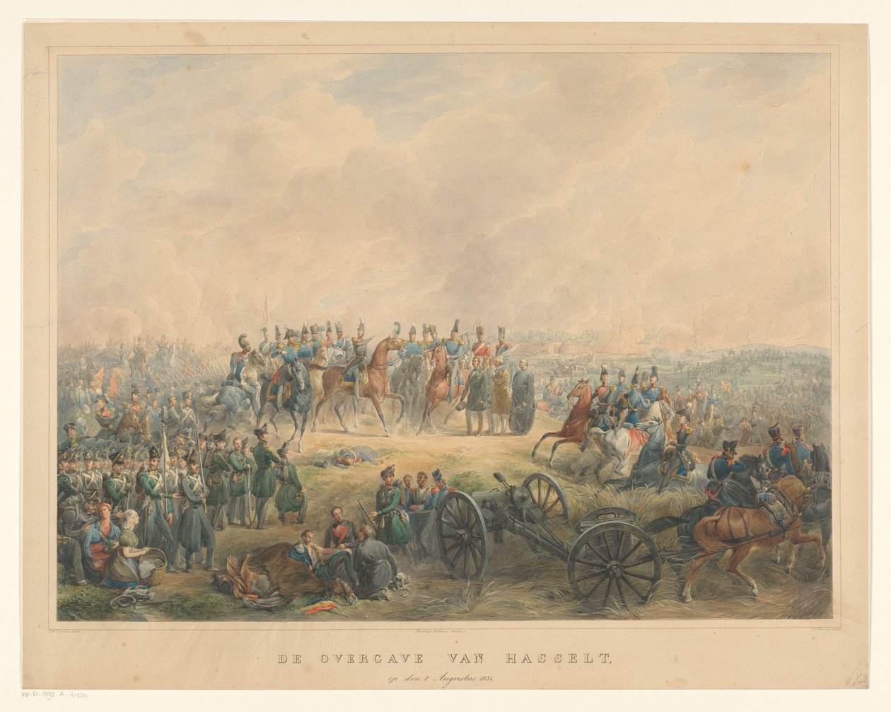 Overgivelse av Hasselt 8. august 1831 Overgivelsen av Hasselt, 8. august 1831 (tittel på objekt) av Izaak Schouman