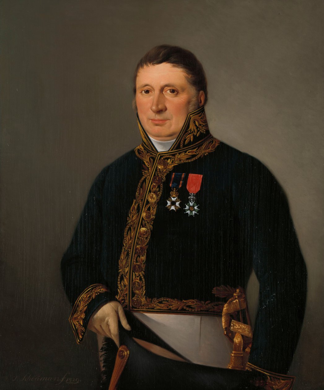 Portrett av AF Goudriaan av Izaak Schouman