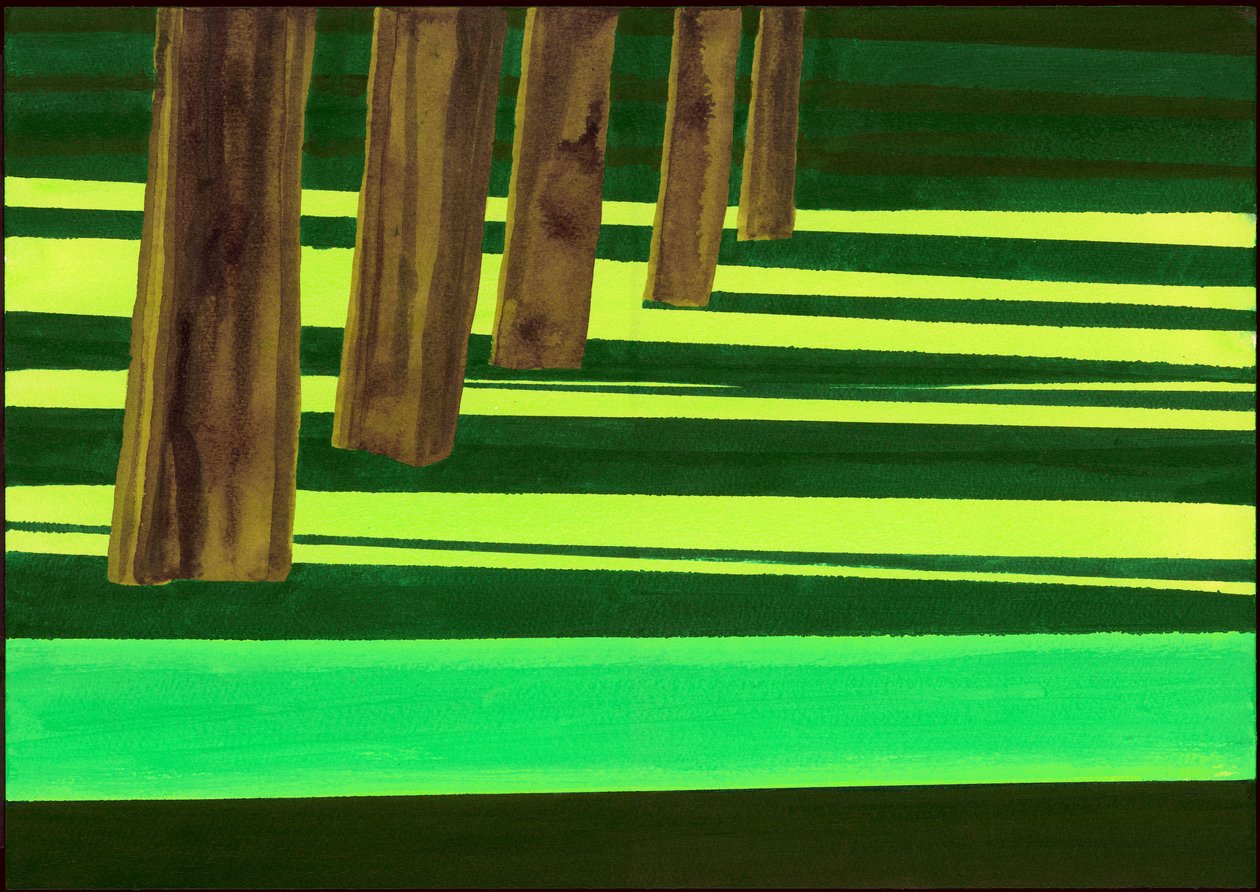 Kensington Gardens Series: Dazzle, 2007 (blandet media på papir) av Izabella Godlewska de Aranda