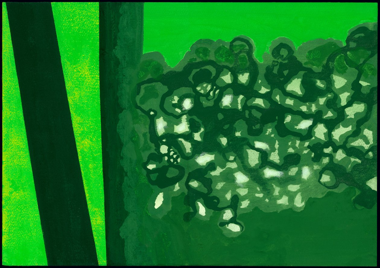 Kensington Gardens Serise: Canopy Shadows, 2007 (blandet media på papir) av Izabella Godlewska de Aranda