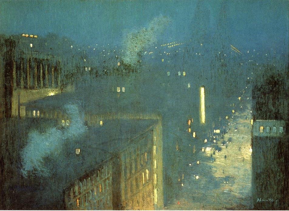 Nocturne aka Nocturne: Queensboro Bridge av J. Alden Weir