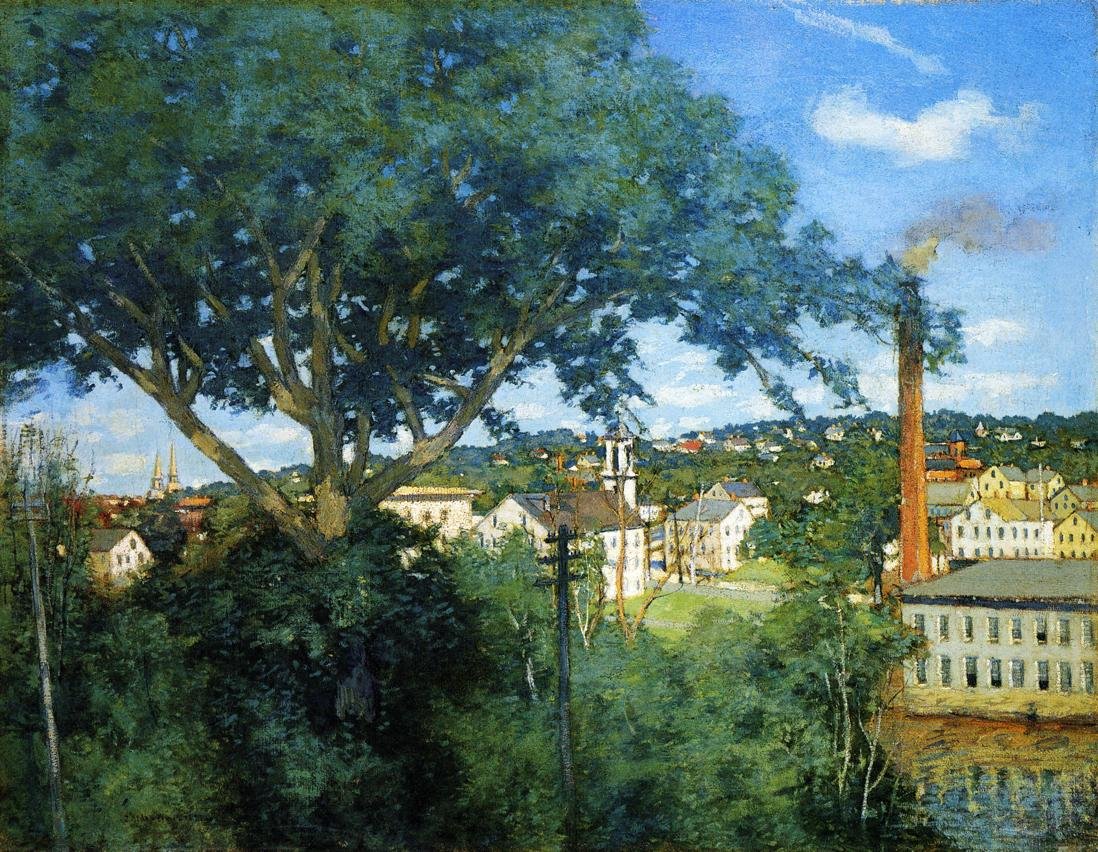 The Factory Villagen av J. Alden Weir