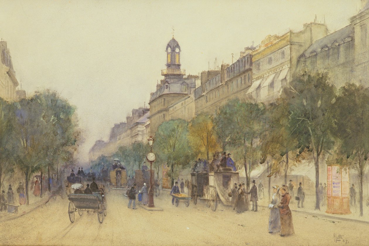 Boulevard des Italians, Paris, 1887 av J. Little