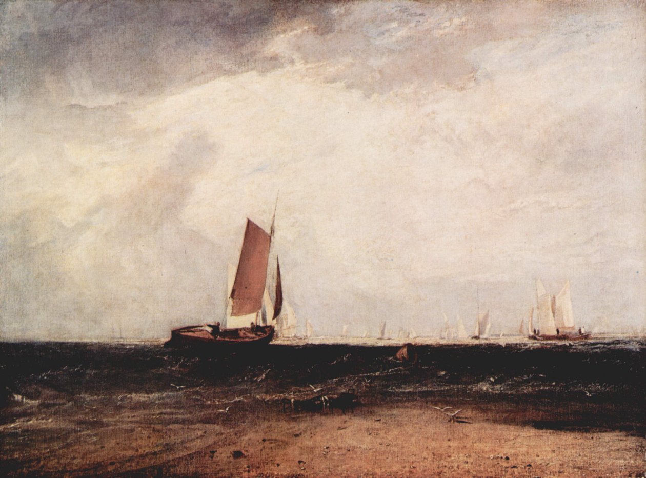 Fiske på Blythe -sanden når tidevannet kommer inn av Joseph Mallord William Turner