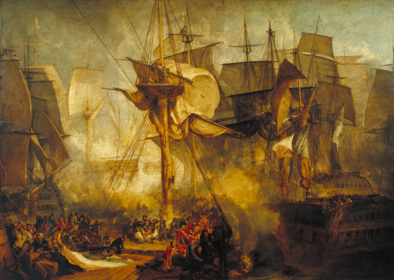 Slaget ved Trafalgar (1806) av Joseph Mallord William Turner