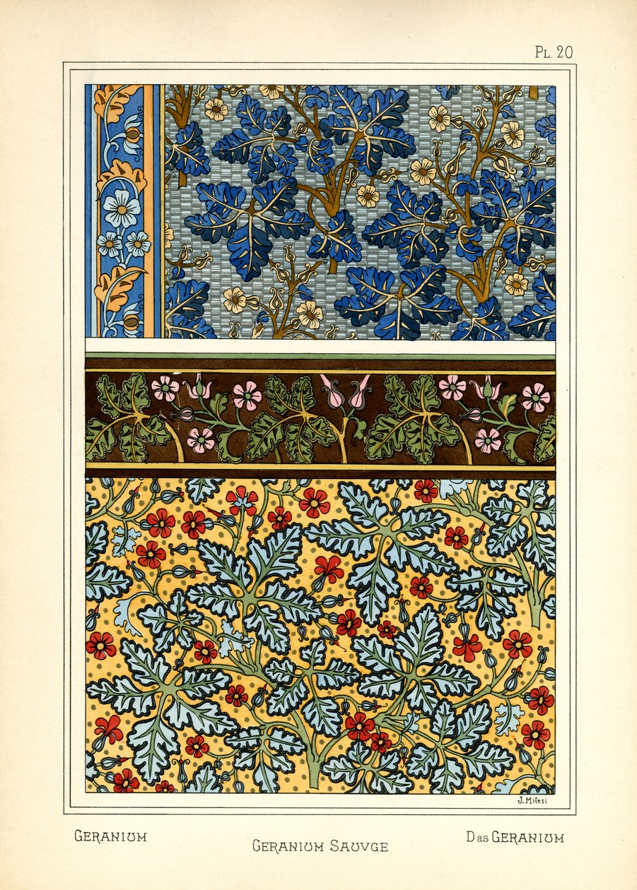 Geranium av J. Milesi