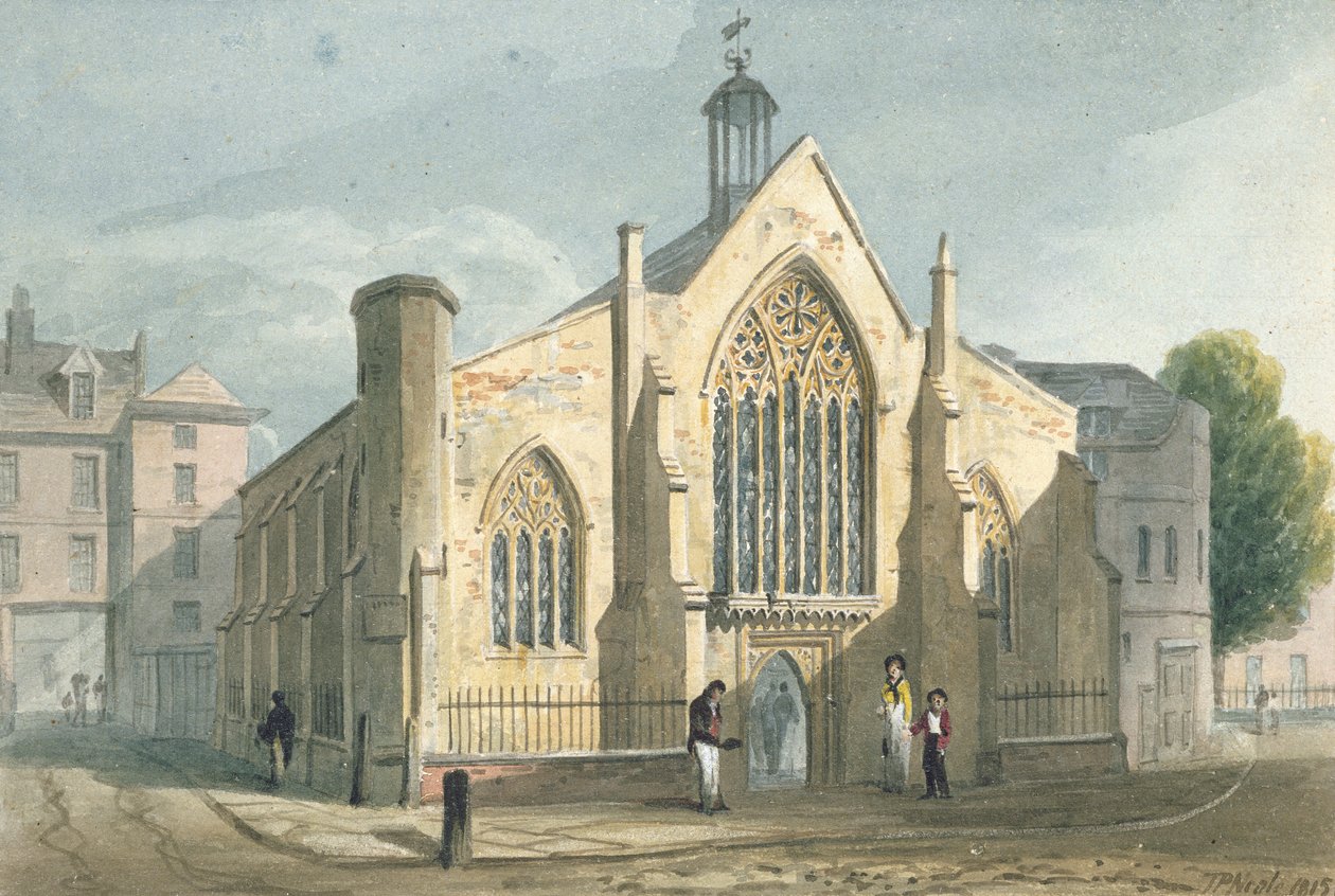 Dutch Church, Austin Friars, 1815 av John Preston Neale
