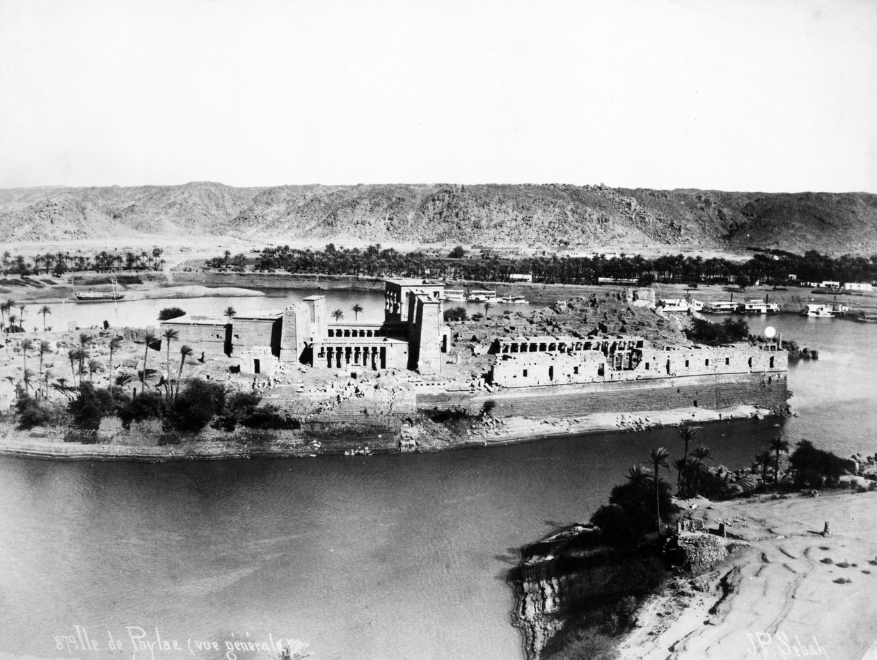 General View of Philae, ca. 1880 av J. Pascal Sebah