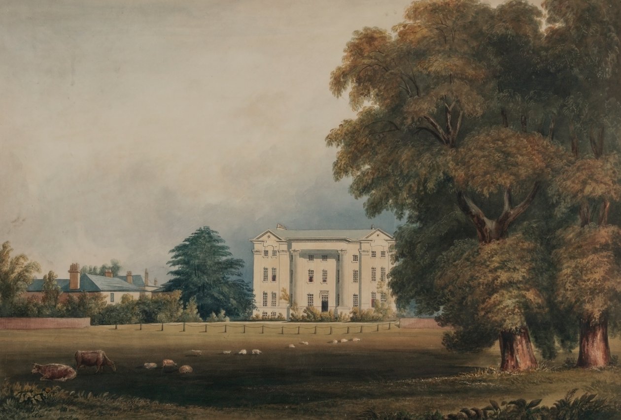 Addiscombe College, 1831 (penn og blekk og wc på papir) av J. S. Phillips