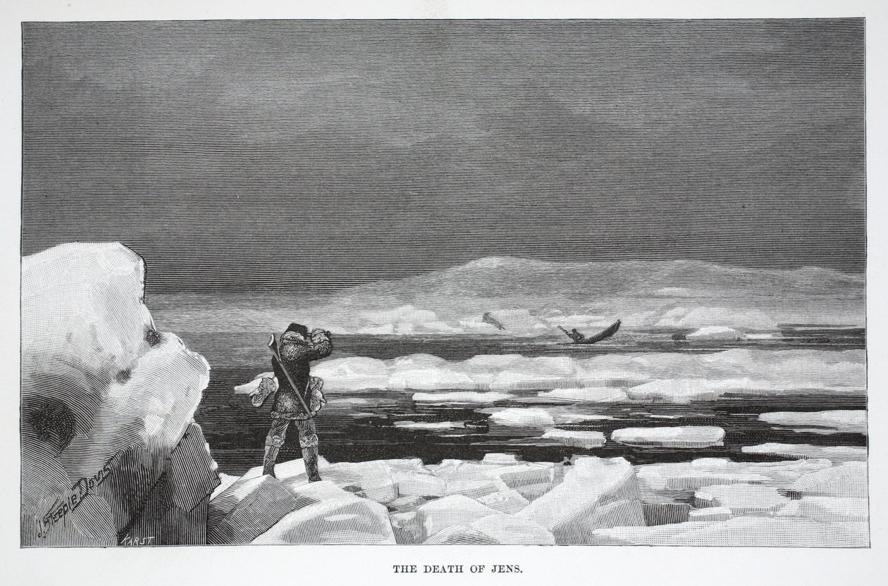 Jens død, pub. London 1886 av J. Steeple Davis