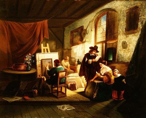 Kunstnerens atelier av J.A.B. Stroebel