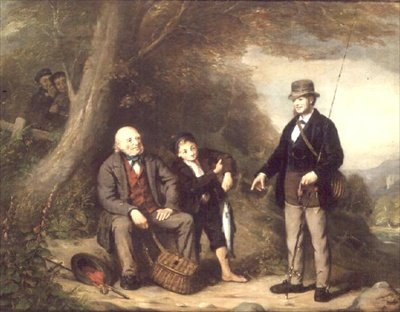 Veiing av fangsten etter en dags fiske av J.A. Buchanan