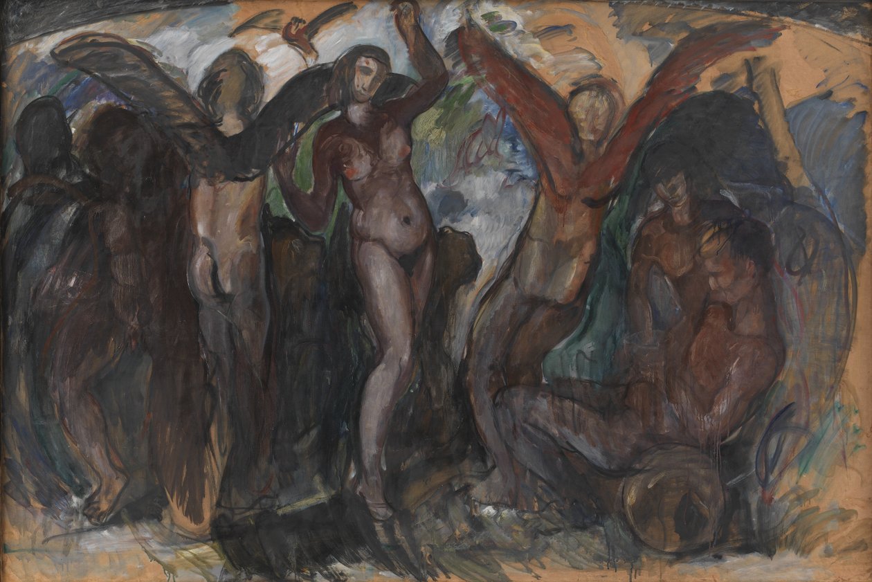 Figurkomposisjon med Bacchants av J.A. Jerichau