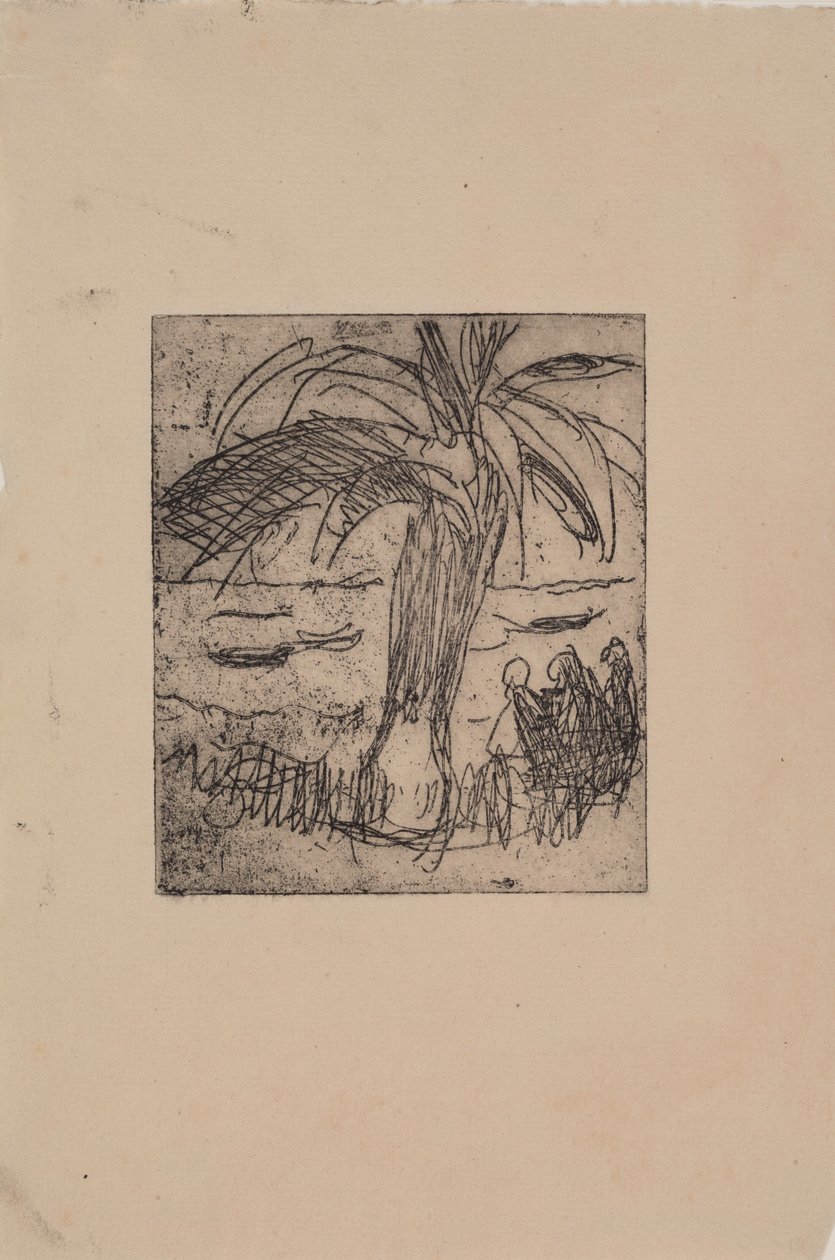 Palme ved sjøen av J.A. Jerichau